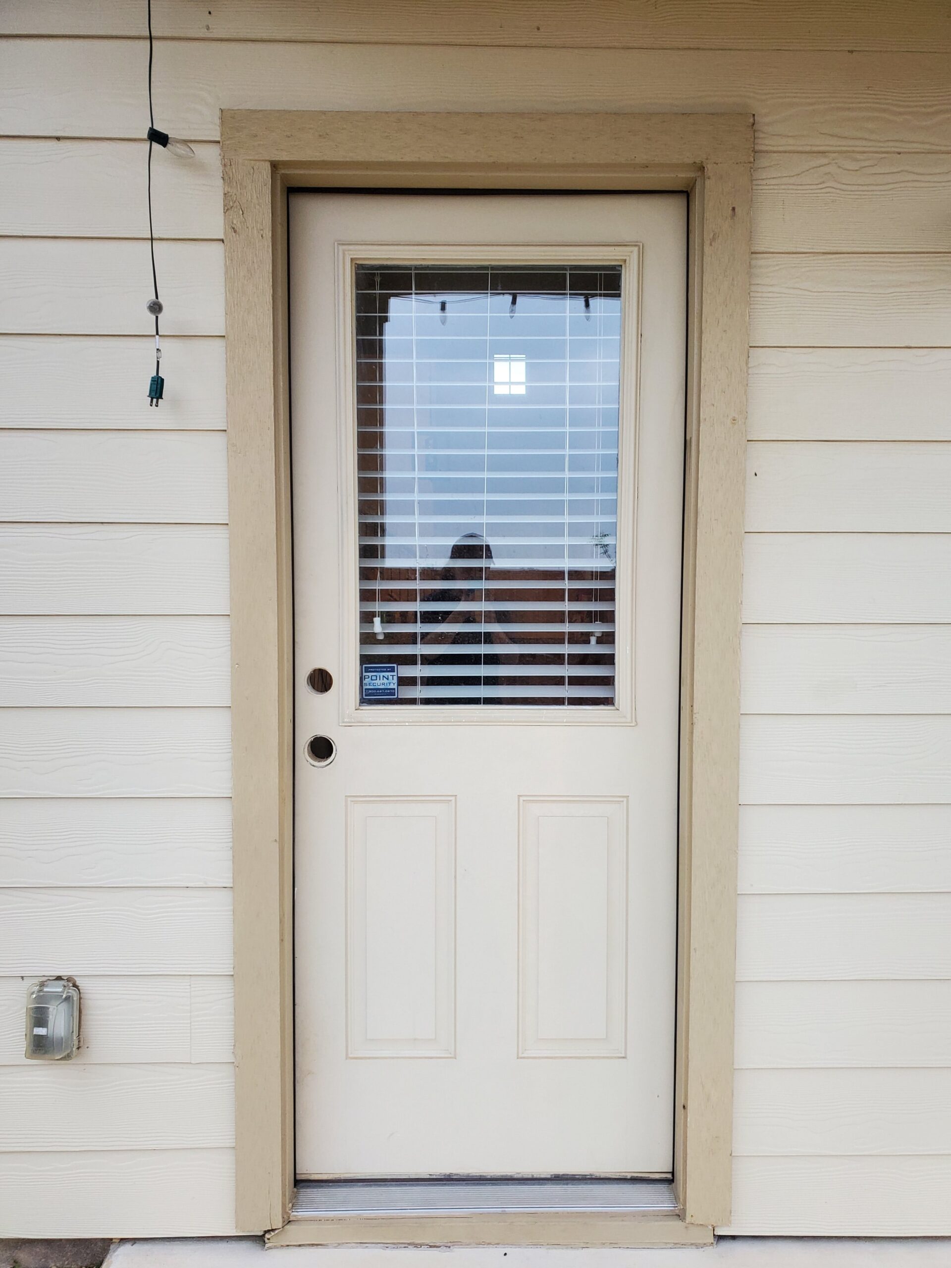 Bastrop Handyman - Before - slab door and pet door